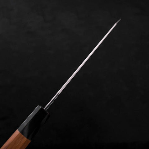 Bunka Silver Steel #3 Damascus Buffalo Teak Handle 180mm (7”)-[Musashi]-[Japanese-Kitchen-Knives]