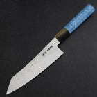Bunka Silver Steel #3 Damascus Buffalo Turquoise Handle 180mm (7”)-[Musashi]-[Japanese-Kitchen-Knives]