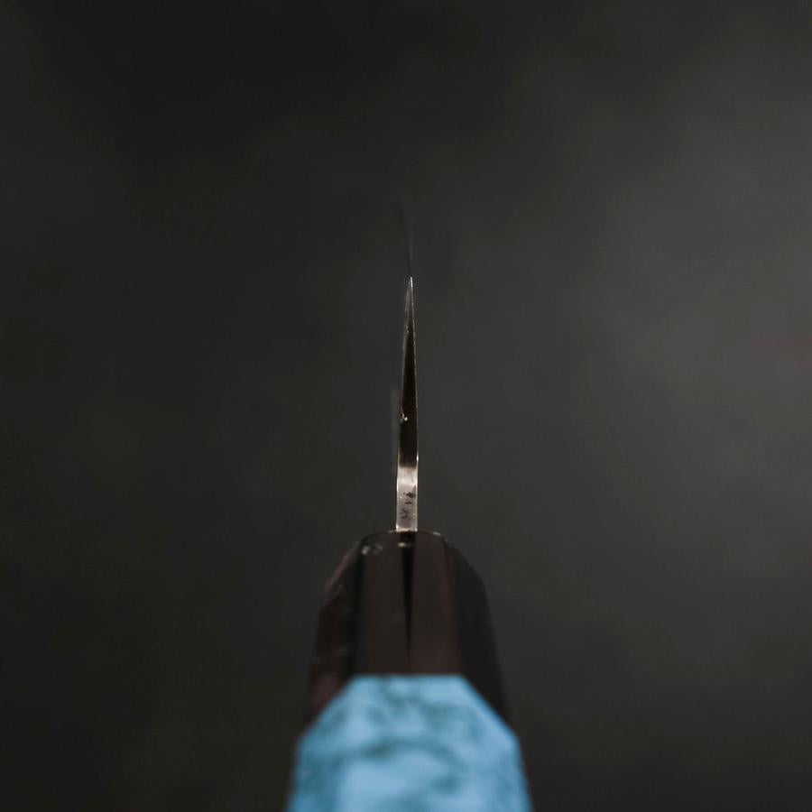 Bunka Silver Steel #3 Damascus Buffalo Turquoise Handle 180mm-[Musashi]-[Japanese-Kitchen-Knives]