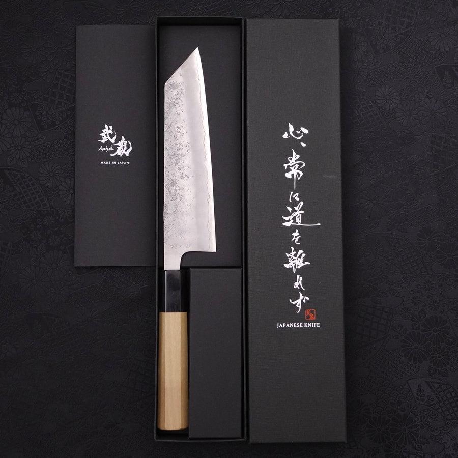 Bunka Silver Steel #3 Nashiji Buffalo Magnolia Handle 170mm-Silver steel #3-Nashiji-Japanese Handle-[Musashi]-[Japanese-Kitchen-Knives]