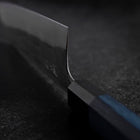Bunka Silver Steel #3 Nashiji Damascus Blue Urushi Handle 175mm-[Musashi]-[Japanese-Kitchen-Knives]
