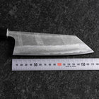 Bunka Silver Steel #3 Nashiji Damascus Blue Urushi Handle 175mm-[Musashi]-[Japanese-Kitchen-Knives]