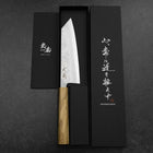 Bunka Silver Steel #3 Nashiji Olive Handle 175mm (6.8”)-[Musashi]-[Japanese-Kitchen-Knives]