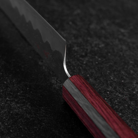 Bunka Silver Steel #3 Nashiji Purple Urushi Handle 170mm (6.7”)-[Musashi]-[Japanese-Kitchen-Knives]