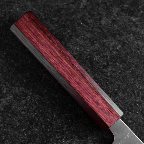 Bunka Silver Steel #3 Nashiji Purple Urushi Handle 170mm (6.7”)-[Musashi]-[Japanese-Kitchen-Knives]