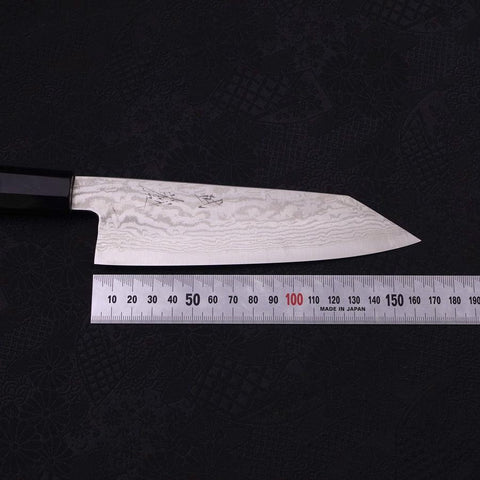 Bunka Silver Steel #3 Nickel Damascus Buffalo Ebony Handle 170mm (6.7”)-[Musashi]-[Japanese-Kitchen-Knives]