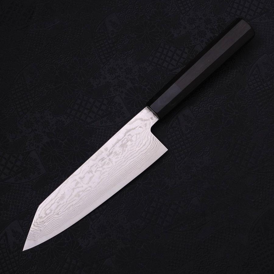 Bunka Silver Steel #3 Nickel Damascus Buffalo Ebony Handle 170mm-Silver steel #3-Damascus-Japanese Handle-[Musashi]-[Japanese-Kitchen-Knives]