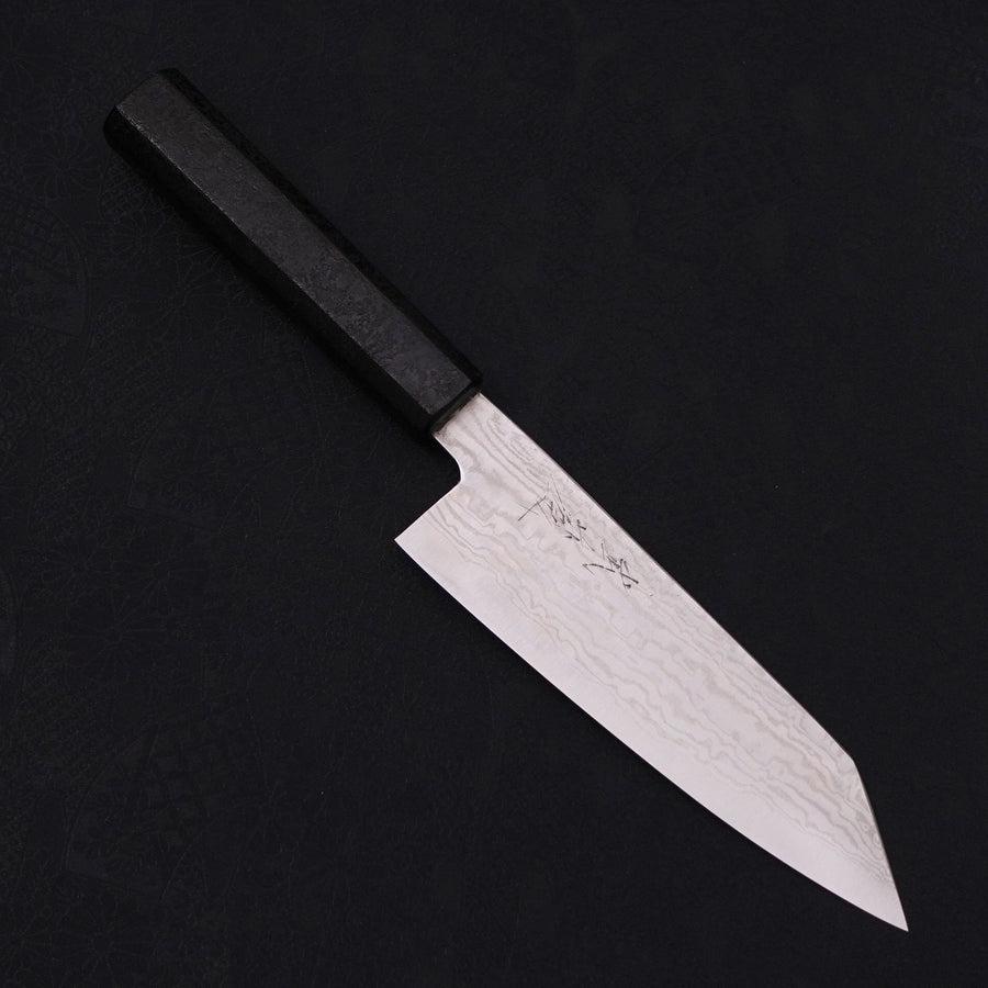 Bunka Silver Steel #3 Nickel Damascus Urushi Ishime Handle 170mm-Silver steel #3-Damascus-Japanese Handle-[Musashi]-[Japanese-Kitchen-Knives]