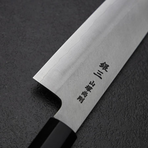 Bunka Silver Steel #3 Polished Buffalo Walnut Handle 155mm-[Musashi]-[Japanese-Kitchen-Knives]