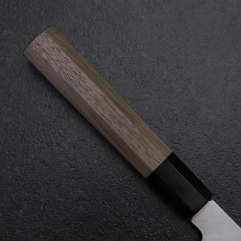 Bunka Silver Steel #3 Polished Buffalo Walnut Handle 155mm-[Musashi]-[Japanese-Kitchen-Knives]