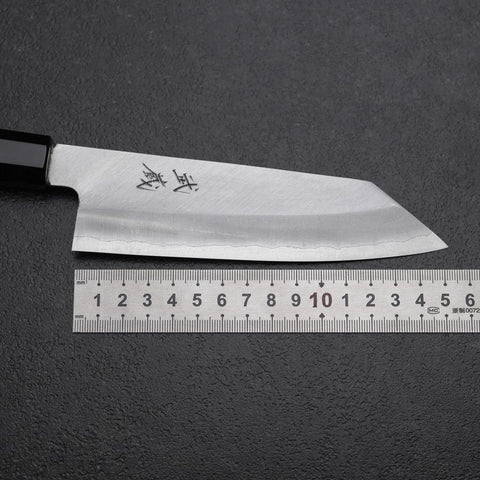 Bunka Silver Steel #3 Polished Buffalo Walnut Handle 155mm-[Musashi]-[Japanese-Kitchen-Knives]