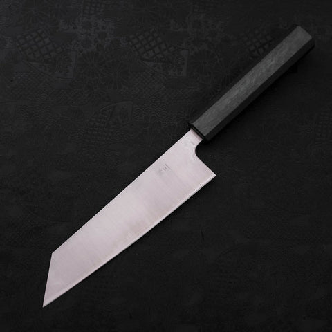 Bunka Silver Steel #3 Polished Green Urushi Handle 170mm (6.7”)-[Musashi]-[Japanese-Kitchen-Knives]