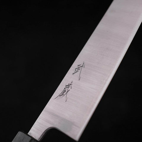 Bunka Silver Steel #3 Polished Green Urushi Handle 170mm (6.7”)-[Musashi]-[Japanese-Kitchen-Knives]