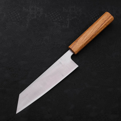 Bunka Silver Steel #3 Polished Oak Handle 170mm (6.7”)-[Musashi]-[Japanese-Kitchen-Knives]