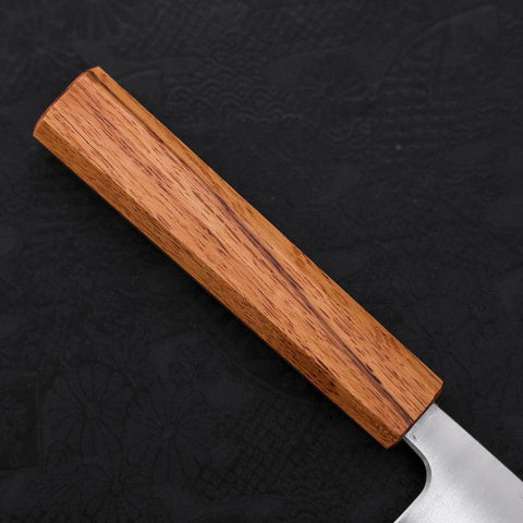 Bunka Silver Steel #3 Polished Oak Handle 170mm (6.7”)-[Musashi]-[Japanese-Kitchen-Knives]