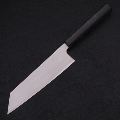 Bunka Silver Steel #3 Polished Ocean Black Handle 170mm (6.7”)-[Musashi]-[Japanese-Kitchen-Knives]