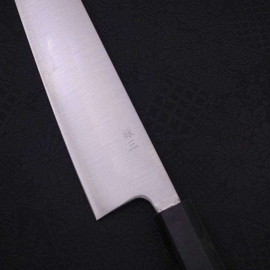 Bunka Silver Steel #3 Polished Ocean Black Handle 170mm-[Musashi]-[Japanese-Kitchen-Knives]