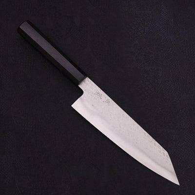 Bunka Silver Steel #3 Tsuchime Buffalo Ebony Handle 185mm-Silver steel #3-Tsuchime-Japanese Handle-[Musashi]-[Japanese-Kitchen-Knives]