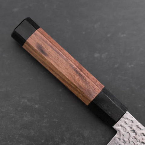 Bunka Silver Steel #3 Tsuchime Damascus Walnut Handle 150mm (5.9”)-[Musashi]-[Japanese-Kitchen-Knives]