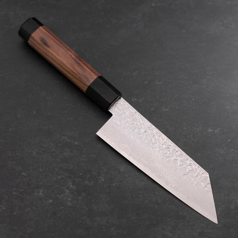 Bunka Silver Steel #3 Tsuchime Damascus Walnut Handle 150mm (5.9”)-[Musashi]-[Japanese-Kitchen-Knives]