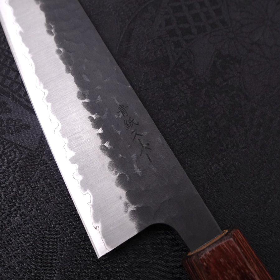 Bunka Stainless Clad Aogami-Super Kurouchi Tsuchime Zelkova Handle 170mm-Aogami Super-Kurouchi-Japanese Handle-[Musashi]-[Japanese-Kitchen-Knives]