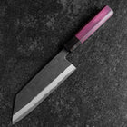 Bunka Stainless Clad Blue Steel #2 Kurouchi Purple Urushi Handle 170mm-[Musashi]-[Japanese-Kitchen-Knives]