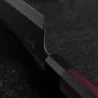 Bunka Stainless Clad Blue Steel #2 Kurouchi Purple Urushi Handle 170mm-[Musashi]-[Japanese-Kitchen-Knives]