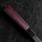 Bunka Stainless Clad Blue Steel #2 Kurouchi Purple Urushi Handle 170mm-[Musashi]-[Japanese-Kitchen-Knives]