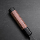 Bunka Stainless Clad Blue Steel #2 Kurouchi Walnut Handle 165mm (6.5”)-[Musashi]-[Japanese-Kitchen-Knives]
