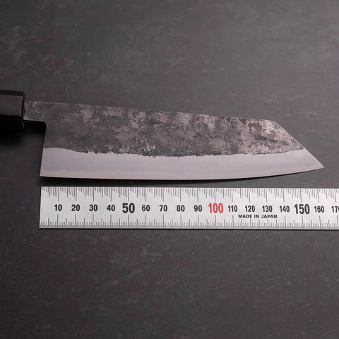 Bunka Stainless Clad Blue Steel #2 Kurouchi Walnut Handle 165mm (6.5”)-[Musashi]-[Japanese-Kitchen-Knives]