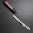Bunka Stainless Clad Blue Steel #2 Kurouchi Walnut Handle 165mm (6.5”)-[Musashi]-[Japanese-Kitchen-Knives]