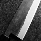 Bunka Stainless Clad Blue Steel #2 Kurouchi Walnut Handle 165mm-[Musashi]-[Japanese-Kitchen-Knives]