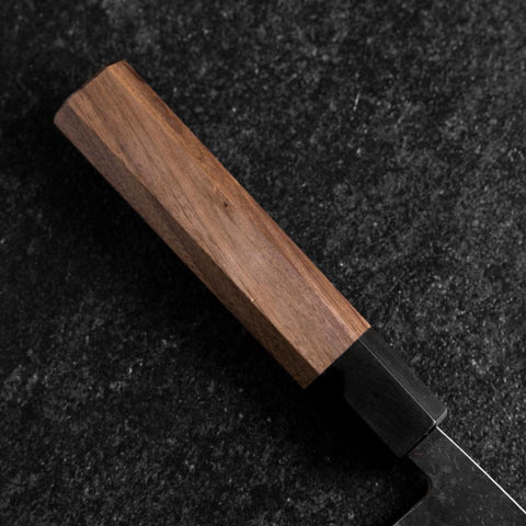 Bunka Stainless Clad Blue Steel #2 Kurouchi Walnut Handle 165mm-[Musashi]-[Japanese-Kitchen-Knives]