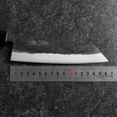 Bunka Stainless Clad Blue Steel #2 Kurouchi Walnut Handle 165mm-[Musashi]-[Japanese-Kitchen-Knives]