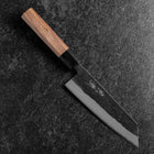 Bunka Stainless Clad Blue Steel #2 Kurouchi Walnut Handle 165mm-[Musashi]-[Japanese-Kitchen-Knives]