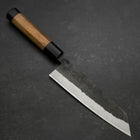 Bunka Stainless Clad Blue Steel #2 Kurouchi Walnut Handle 180mm (7”)-[Musashi]-[Japanese-Kitchen-Knives]