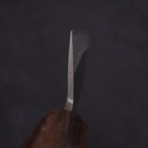 Bunka Stainless Clad Blue Steel #2 Kurouchi Walnut Shitan Handle 180mm (7”)-[Musashi]-[Japanese-Kitchen-Knives]