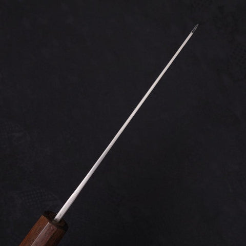 Bunka Stainless Clad Blue Steel #2 Kurouchi Walnut Shitan Handle 180mm (7”)-[Musashi]-[Japanese-Kitchen-Knives]