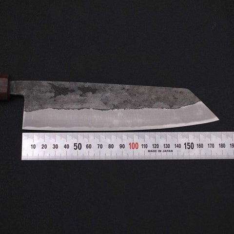 Bunka Stainless Clad Blue Steel #2 Kurouchi Walnut Shitan Handle 180mm (7”)-[Musashi]-[Japanese-Kitchen-Knives]