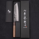 Bunka Stainless Clad Blue Steel #2 Kurouchi Walnut Shitan Handle 180mm (7”)-[Musashi]-[Japanese-Kitchen-Knives]