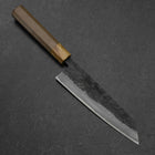 Bunka Stainless Clad Blue Steel #2 Kurouchi Walnut Zelkova Handle 180mm (7”)-[Musashi]-[Japanese-Kitchen-Knives]