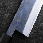 Bunka Stainless Clad Blue Super Kurouchi Blue Urushi Handle 170mm (6.7”)-[Musashi]-[Japanese-Kitchen-Knives]