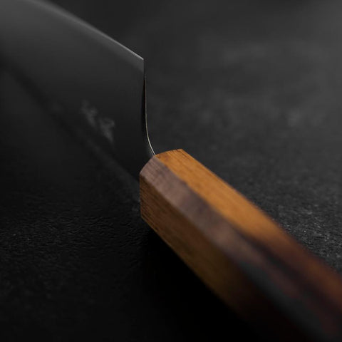 Bunka Stainless Clad Blue Super Polished Yaki Urushi Handle 175mm (6.8”)-[Musashi]-[Japanese-Kitchen-Knives]