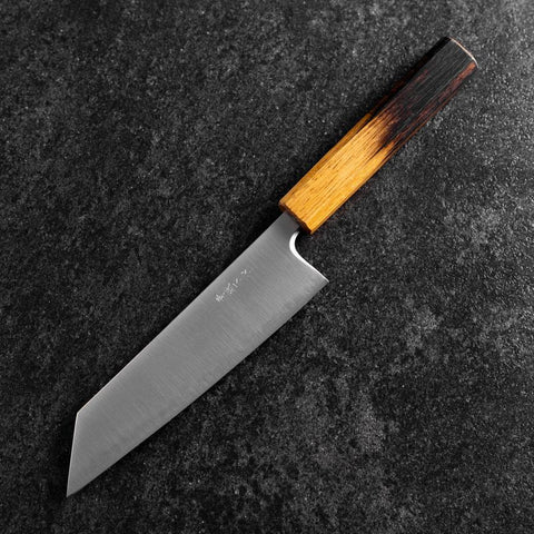 Bunka Stainless Clad Blue Super Polished Yaki Urushi Handle 175mm-[Musashi]-[Japanese-Kitchen-Knives]