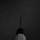 Bunka Stainless Clad White Steel #2 Kurouchi Buffalo Magnolia Handle 170mm-[Musashi]-[Japanese-Kitchen-Knives]