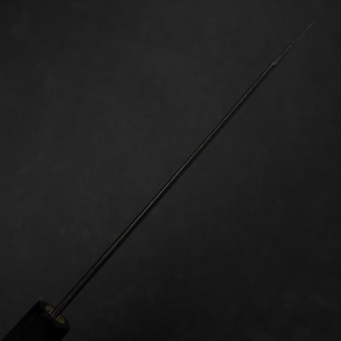 Bunka Stainless Clad White Steel #2 Kurouchi Buffalo Magnolia Handle 170mm-[Musashi]-[Japanese-Kitchen-Knives]