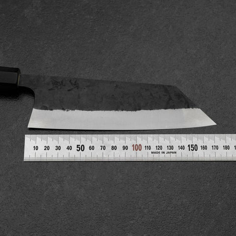 Bunka Stainless Clad White Steel #2 Kurouchi Buffalo Magnolia Handle 170mm-[Musashi]-[Japanese-Kitchen-Knives]