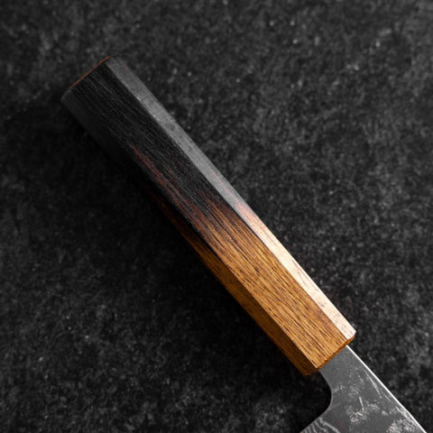 Bunka Sweden Stainless Steel Nashiji Washi Damascus Yaki Urushi Handle 170mm (6.7”)-[Musashi]-[Japanese-Kitchen-Knives]