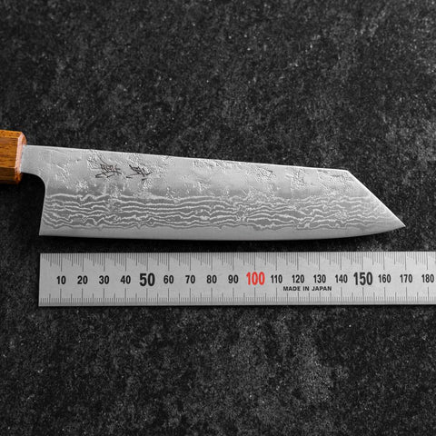 Bunka Sweden Stainless Steel Nashiji Washi Damascus Yaki Urushi Handle 170mm (6.7”)-[Musashi]-[Japanese-Kitchen-Knives]