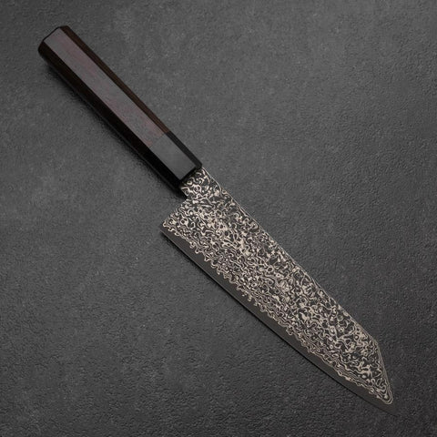 Bunka VG-10 Black Damascus Shitan Handle 180mm (7”)-[Musashi]-[Japanese-Kitchen-Knives]